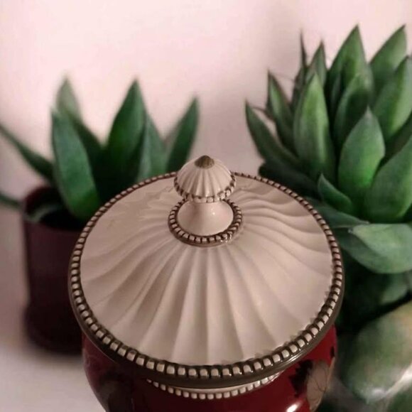 Vintage Hand painted Chinese Ginger Jar designed by Raymond Waites 11.5" H x 7" - Picture 3 of 4